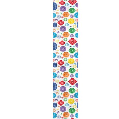 Seven Chakra Symbols Pattern Print Table Runner