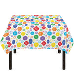Seven Chakra Symbols Pattern Print Tablecloth