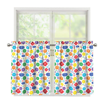 Seven Chakra Symbols Pattern Print Tier Curtains