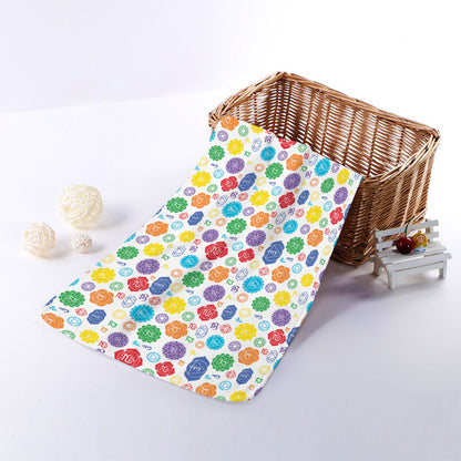 Seven Chakra Symbols Pattern Print Towel