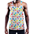 Seven Chakra Symbols Pattern Print Men's Workout Tank Top