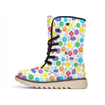 Seven Chakra Symbols Pattern Print Winter Boots