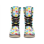 Seven Chakra Symbols Pattern Print Winter Boots