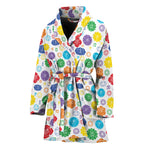 Seven Chakra Symbols Pattern Print Women's Bathrobe