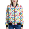 Seven Chakra Symbols Pattern Print Women's Bomber Jacket