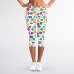 Seven Chakra Symbols Pattern Print Women's Capri Leggings