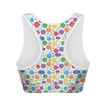 Seven Chakra Symbols Pattern Print Women's Sports Bra