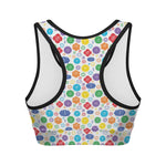 Seven Chakra Symbols Pattern Print Women's Sports Bra