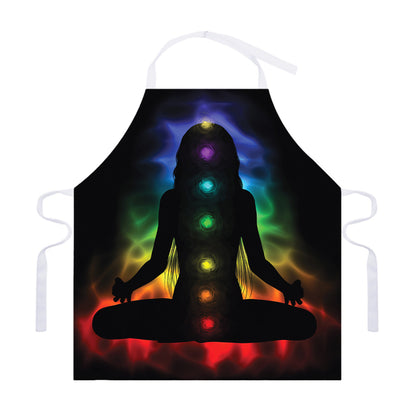 Seven Chakras Aura Print Adjustable Apron
