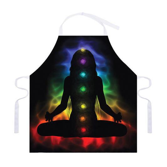 Seven Chakras Aura Print Adjustable Apron