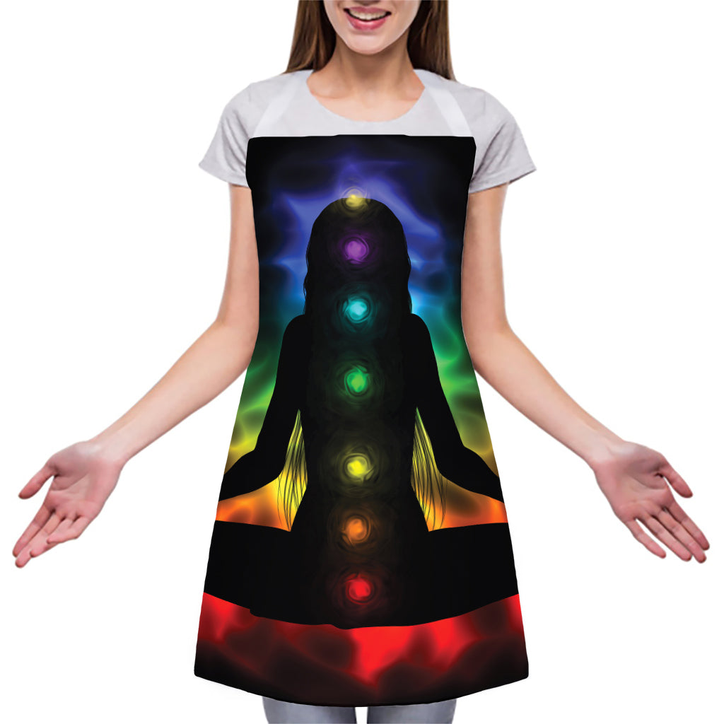 Seven Chakras Aura Print Adjustable Apron