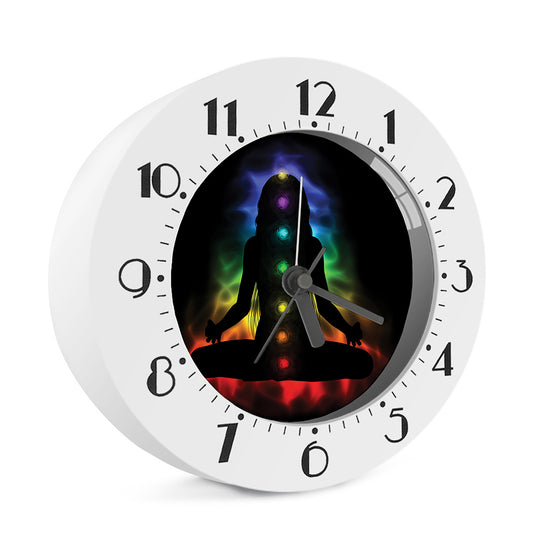 Seven Chakras Aura Print Alarm Clock