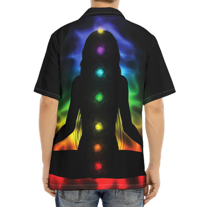 Seven Chakras Aura Print Aloha Shirt