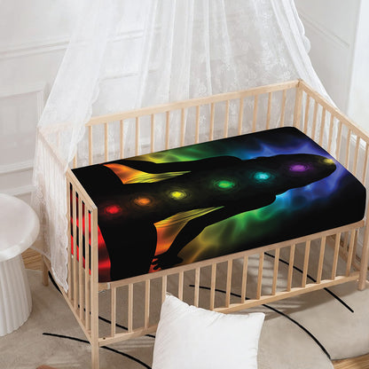 Seven Chakras Aura Print Baby Crib Sheet