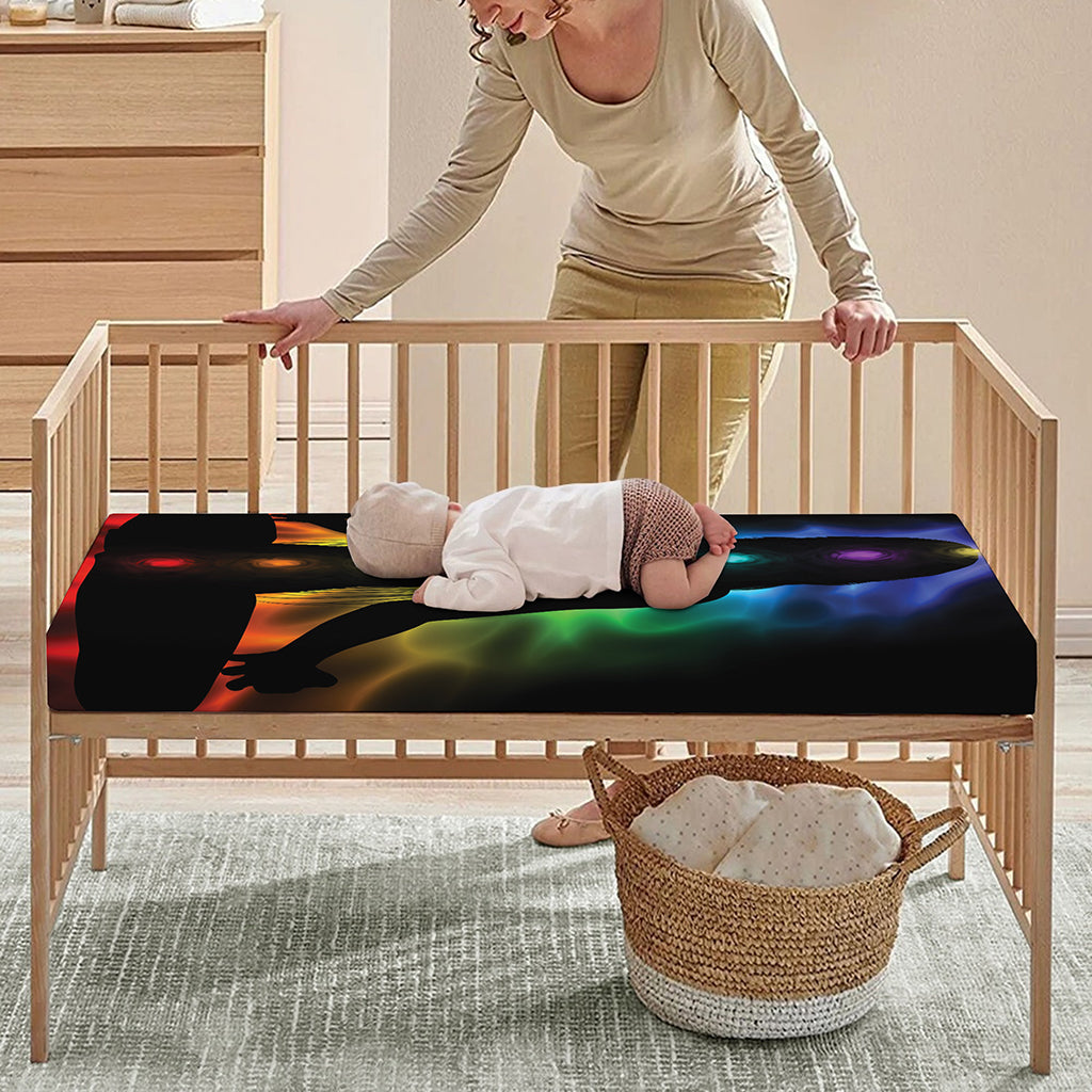Seven Chakras Aura Print Baby Crib Sheet
