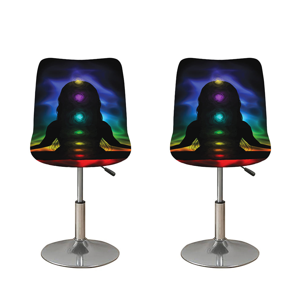 Seven Chakras Aura Print Bar Stool Covers
