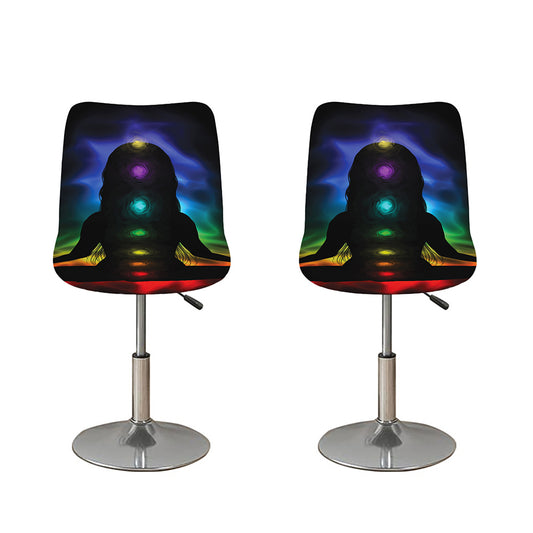Seven Chakras Aura Print Bar Stool Covers