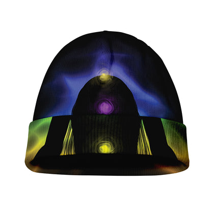 Seven Chakras Aura Print Beanie