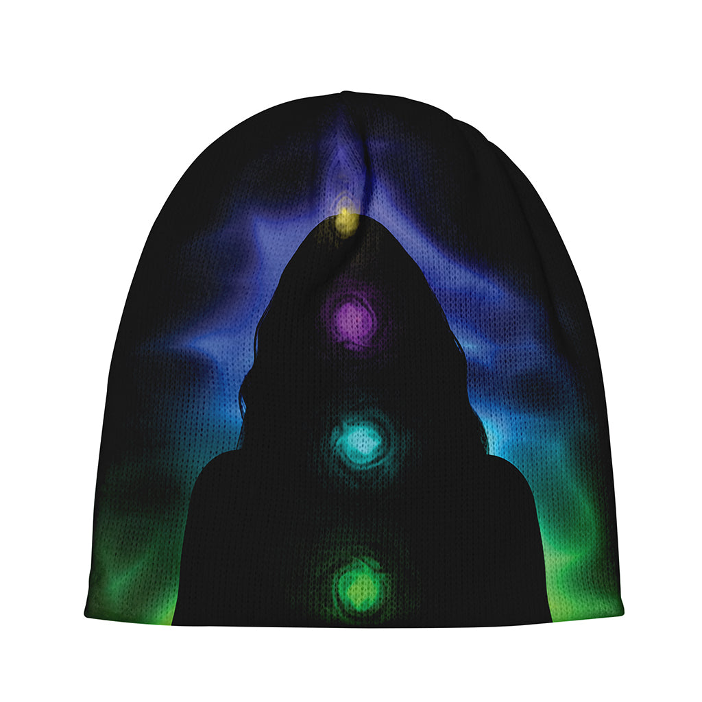 Seven Chakras Aura Print Beanie