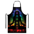 Seven Chakras Aura Print Bib Apron With Pocket