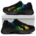 Seven Chakras Aura Print Black Chunky Shoes