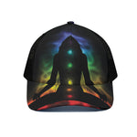 Seven Chakras Aura Print Black Mesh Trucker Cap