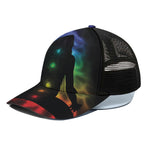Seven Chakras Aura Print Black Mesh Trucker Cap
