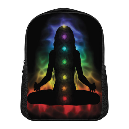 Seven Chakras Aura Print Casual Backpack