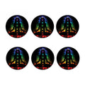 Seven Chakras Aura Print Coaster Set
