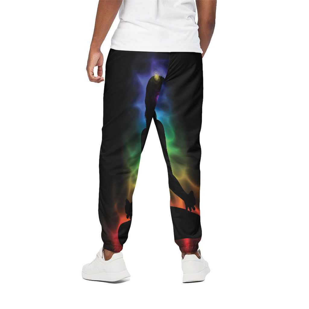 Seven Chakras Aura Print Cotton Pants