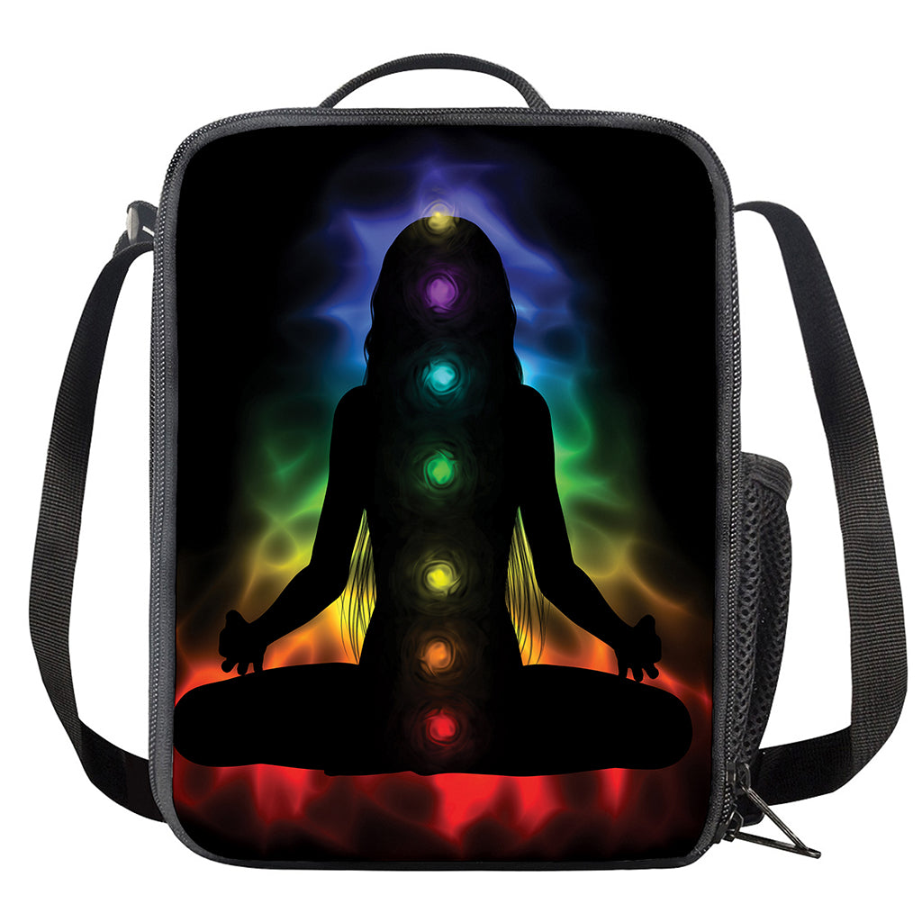 Seven Chakras Aura Print Crossbody Lunch Bag