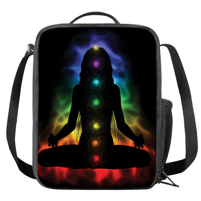 Seven Chakras Aura Print Crossbody Lunch Bag