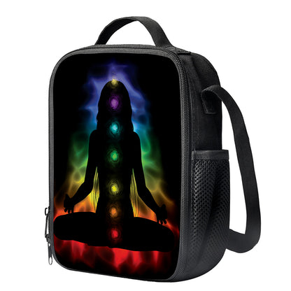 Seven Chakras Aura Print Crossbody Lunch Bag