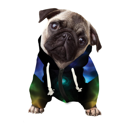 Seven Chakras Aura Print Dog Zip Up Hoodie