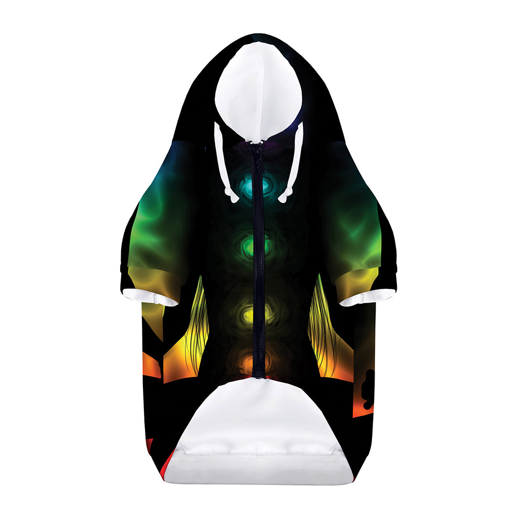 Seven Chakras Aura Print Dog Zip Up Hoodie