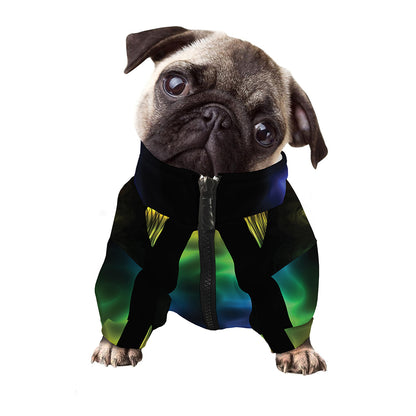 Seven Chakras Aura Print Dog Zip Up Jacket