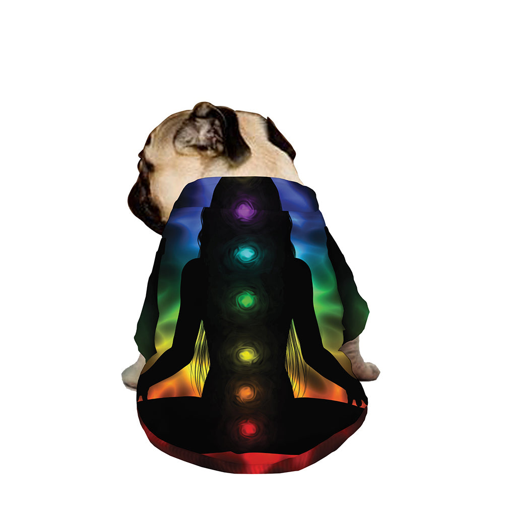 Seven Chakras Aura Print Dog Zip Up Jacket