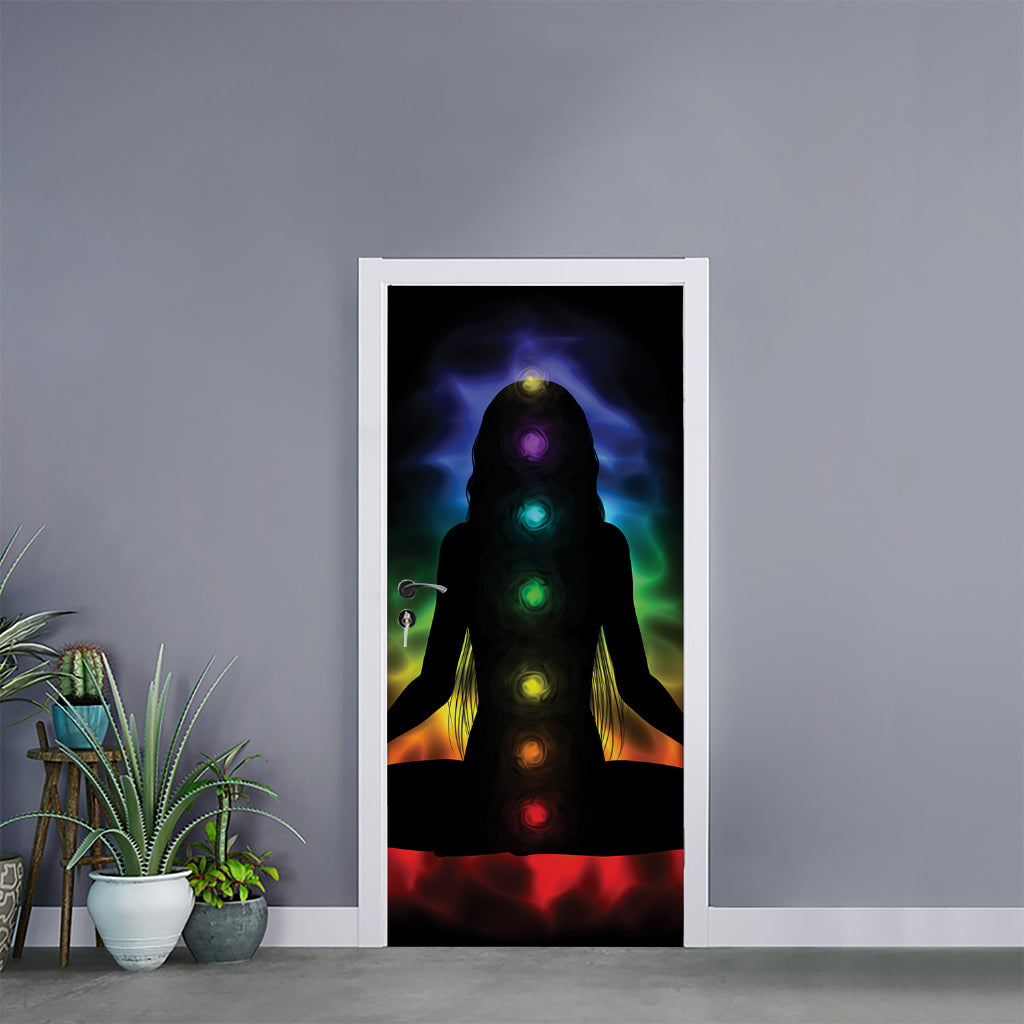 Seven Chakras Aura Print Door Sticker