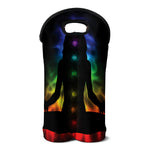 Seven Chakras Aura Print Double Neoprene Wine Tote