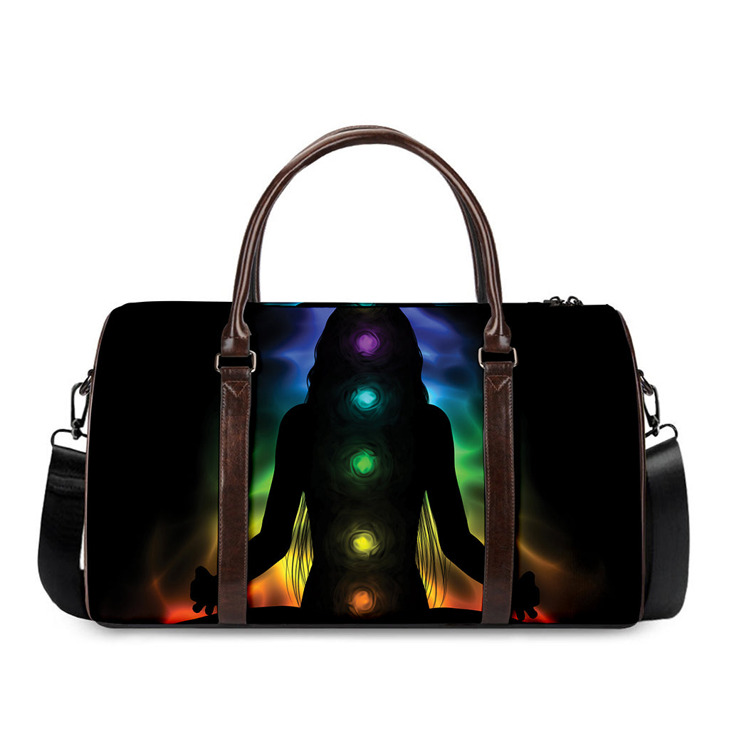 Seven Chakras Aura Print Duffle Bag
