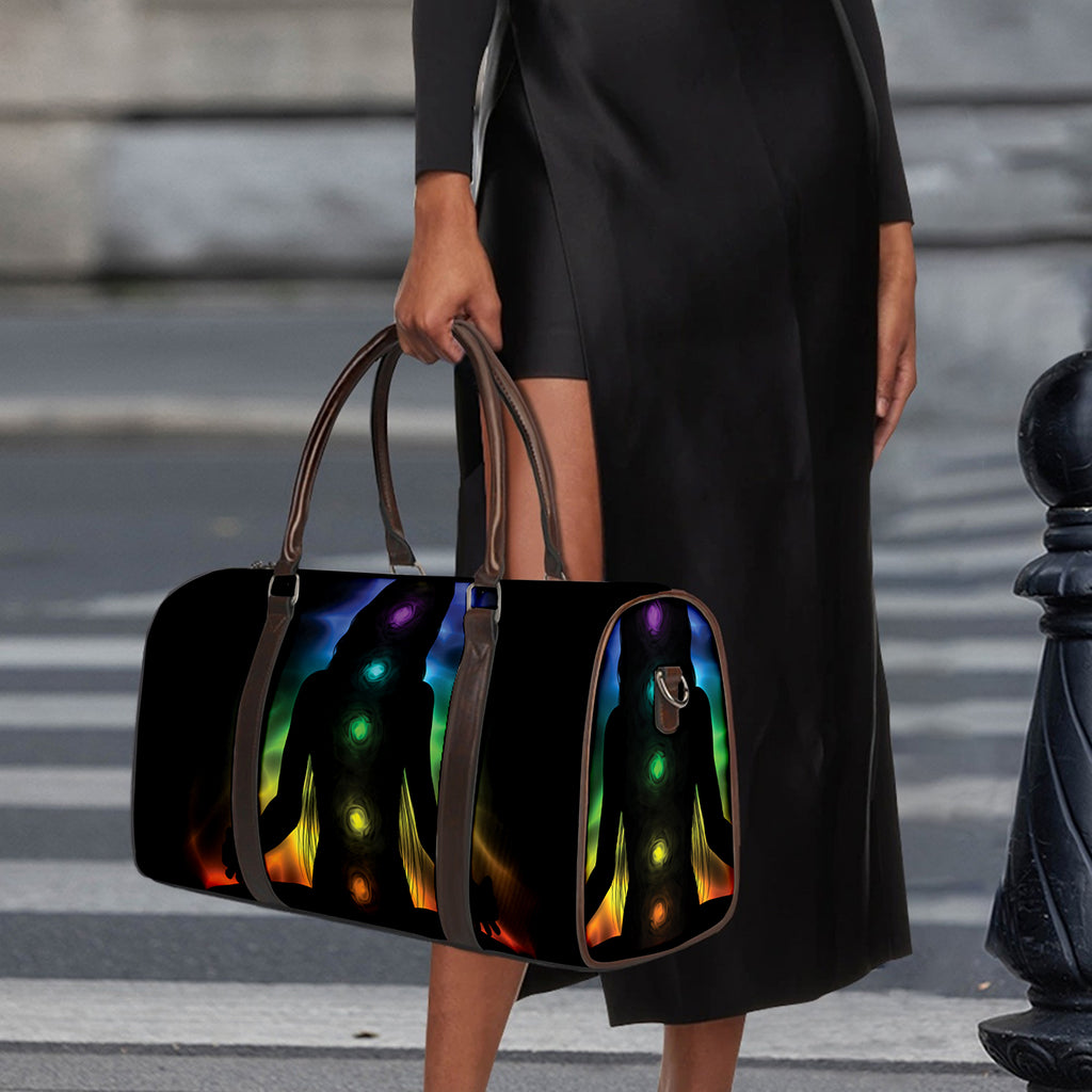 Seven Chakras Aura Print Duffle Bag