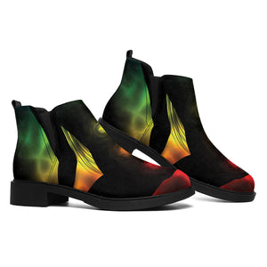 Seven Chakras Aura Print Flat Ankle Boots