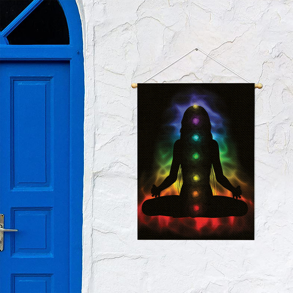 Seven Chakras Aura Print Garden Flag