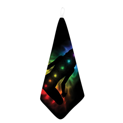 Seven Chakras Aura Print Hand Towel