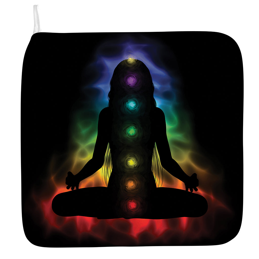 Seven Chakras Aura Print Hand Towel