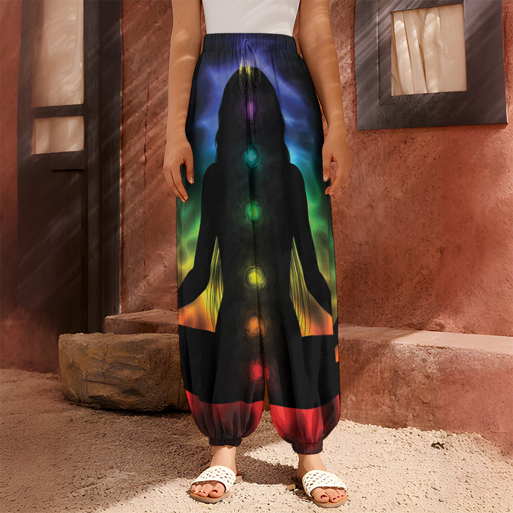 Seven Chakras Aura Print Harem Pants