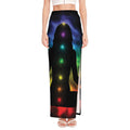 Seven Chakras Aura Print High Slit Maxi Skirt