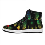 Seven Chakras Aura Print High Top Leather Sneakers