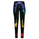 Seven Chakras Aura Print High-Waisted Pocket Leggings