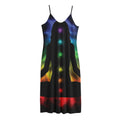 Seven Chakras Aura Print Jersey Midi Cami Dress
